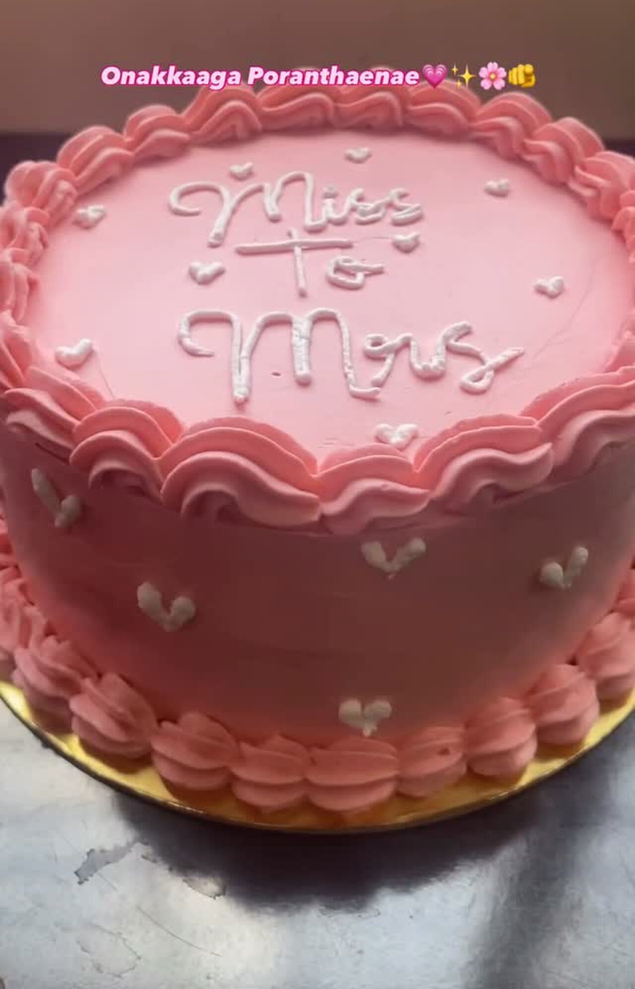 Miss to Mrs bento cake